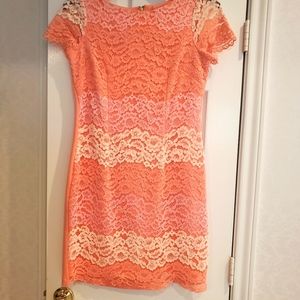 Peach Lace Dress
